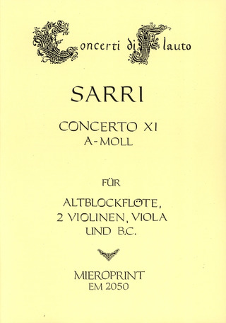 Domenico Natale Sarri: Concerto a-Moll Nr.11