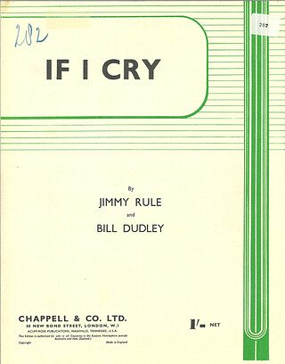 Jimmy Rule, Bill Dudley - If I Cry