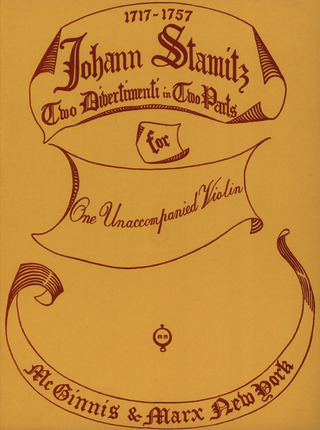 Johann Stamitz - Stamitz, Johann 2 Divertimenti In Two Parts - solo violin