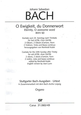 Johann Sebastian Bach - Eternity, O awesome word BWV 60