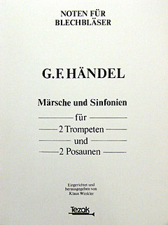 Georg Friedrich Händel: Maersche + Sinfonien