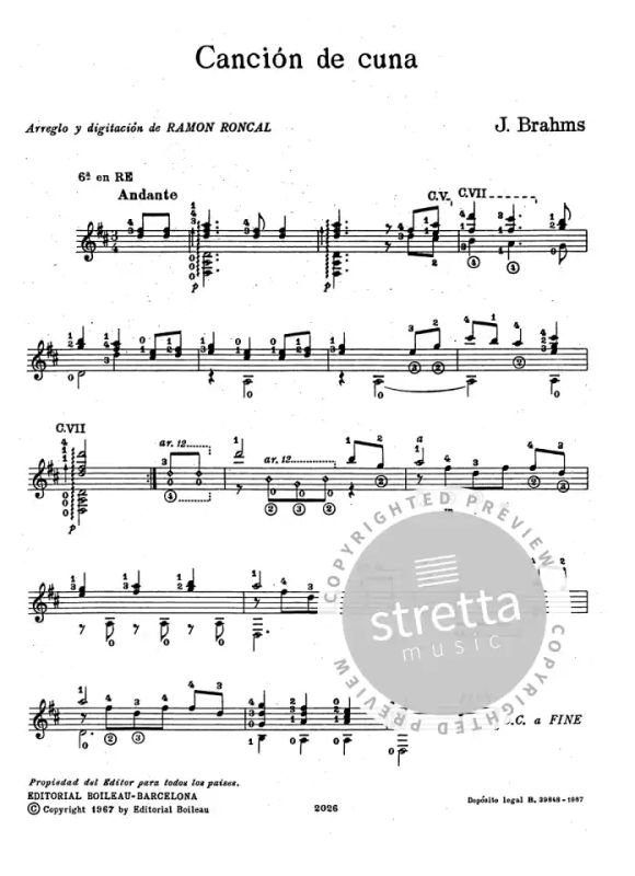 Renacimiento fuente Correspondiente a Canción de cuna & Villancico de Johannes Brahms y otros. | comprar en  Stretta tienda de partituras online