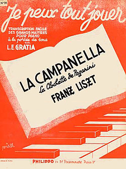 Franz Liszt - La Campanella (la clochette de Paganini) (JPTJ98)