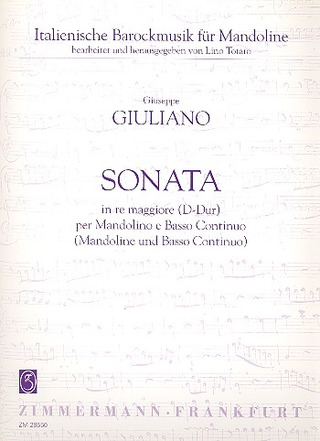Giuliano G. - Sonata di Mandolino e Basso Continuo in re maggiore (D-Dur)