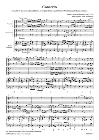 Johann Christoph Pepusch: Concerto F-Dur