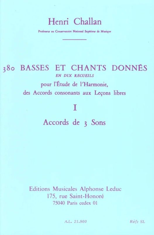 Henri Challan - 380 Basses Et Chants Donnes