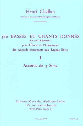 Henri Challan: 380 Basses Et Chants Donnes