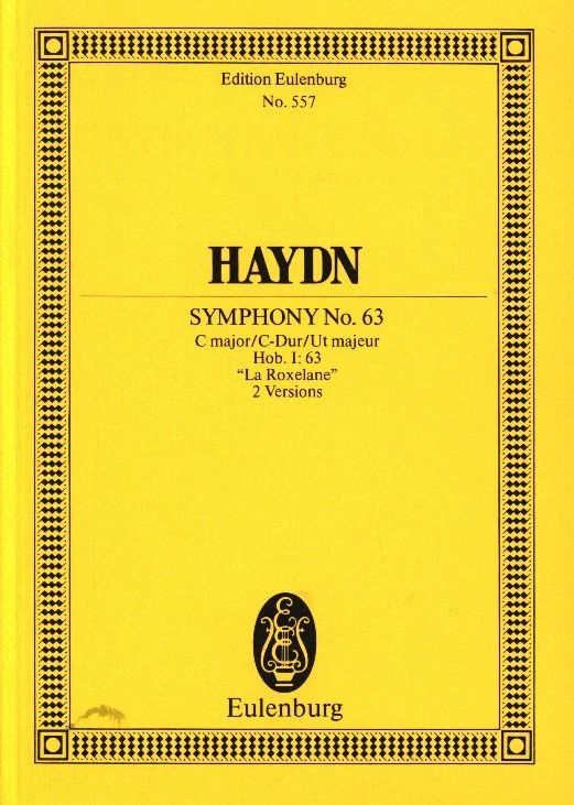 Joseph Haydn - Sinfonie Nr. 63  C-Dur Hob. I: 63