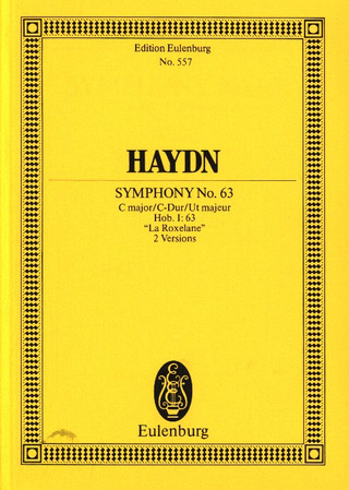 Joseph Haydn - Sinfonie Nr. 63  C-Dur Hob. I: 63