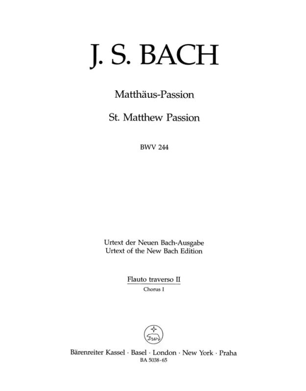 Johann Sebastian Bach - Matthäus-Passion BWV244