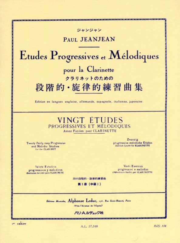 Paul Jeanjean - 20 Études progressives et mélodiques 1
