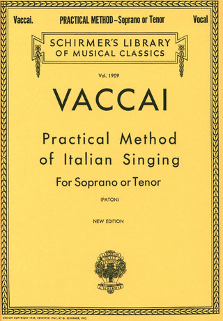 Nicola Vaccai - Practical Method of Italian Singing
