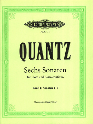 Johann Joachim Quantz: 6 Sonaten für Flöte und Basso continuo