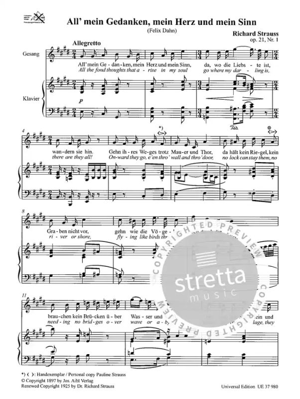 Richard Strauss: Schlichte Weisen op. 21 TrV 160 (2)