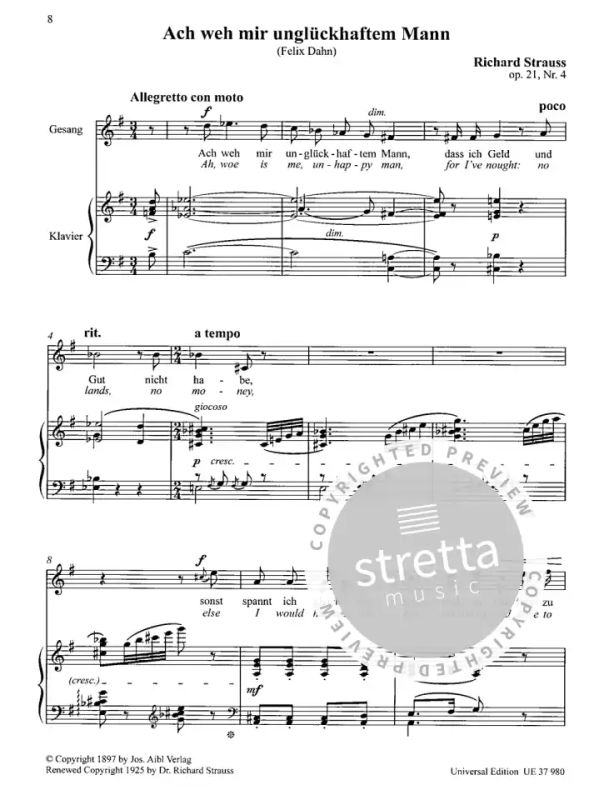 Richard Strauss: Schlichte Weisen op. 21 TrV 160 (4)