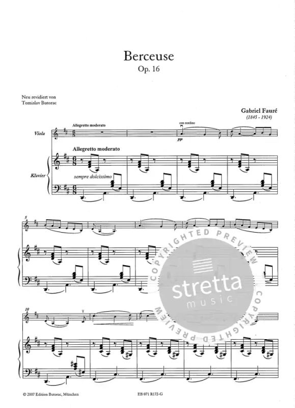Gabriel Fauré: Berceuse Op 16 (1)