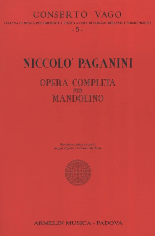 Niccolò Paganini - Opera completa per mandolino