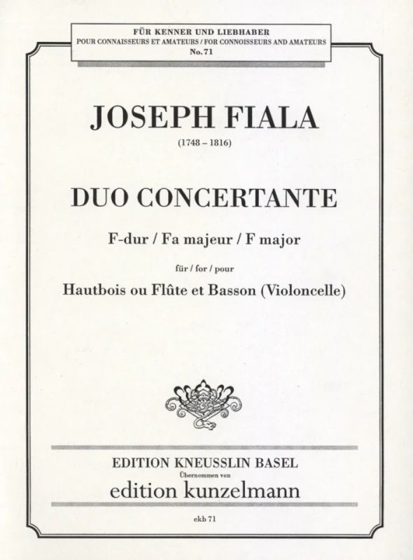 Joseph Fiala - Duo concertante F-Dur