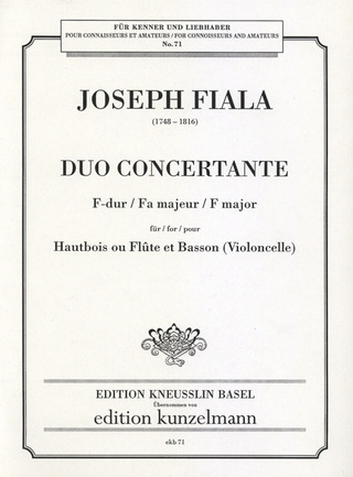 Joseph Fiala: Duo concertante F-Dur