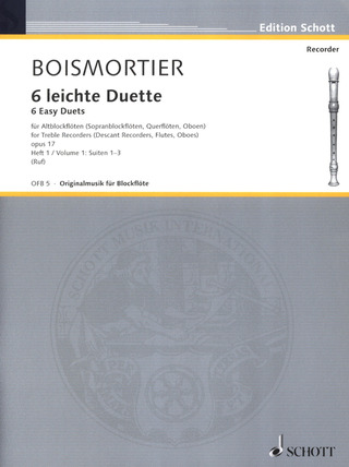 Joseph Bodin de Boismortier - 6 leichte Duette op. 17/1–3