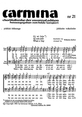 Anonymus: Jiddische Volkslieder