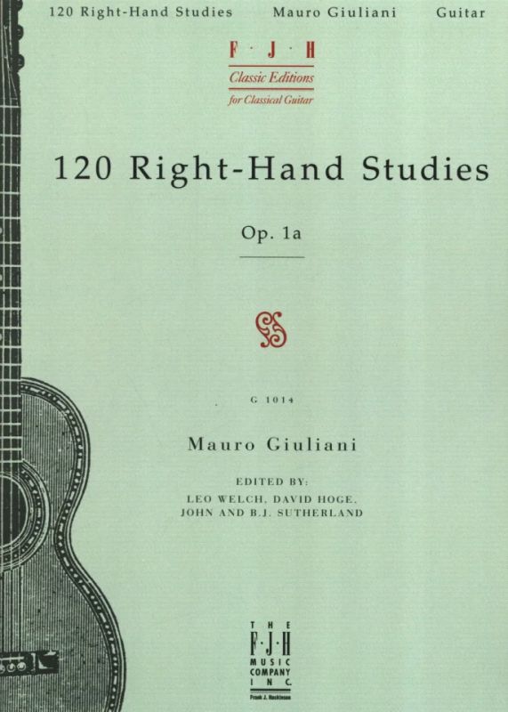 Mauro Giuliani - 120 right-hand studies op. 1a by Mauro Giuliani for solo Guitar