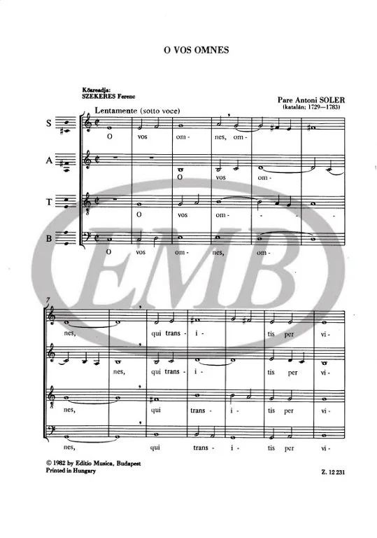 Antonio Soler - Old Masters' Mixed Choruses 37