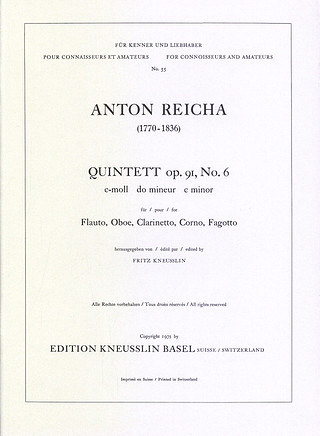 Anton Reicha - Quintett c-Moll op. 91/6
