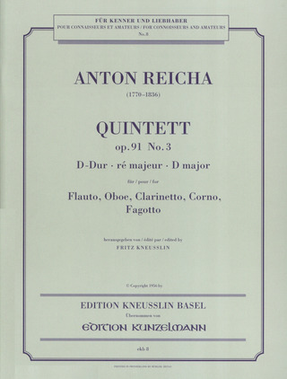Anton Reicha: Quintett D-Dur op. 91/3