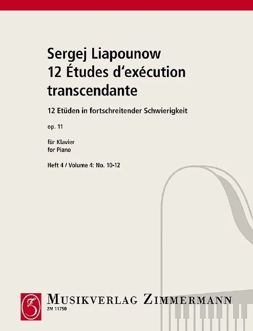 Liapounow, Sergei Michailowitsch - 12 Études d'exécution transcendante