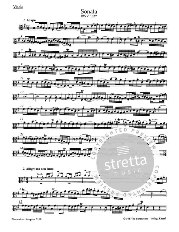Johann Sebastian Bach - Drei Sonaten BWV 1027-1029