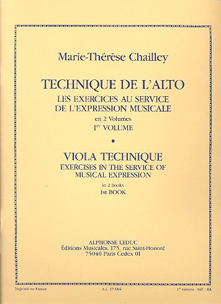 Technique de l'Alto - Viola Technique Vol.1