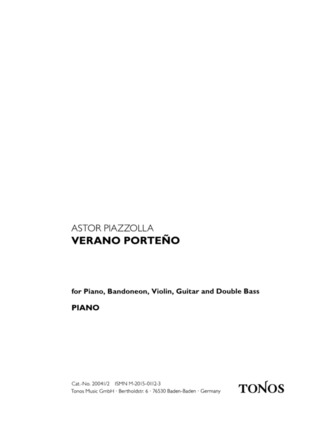 Astor Piazzolla - Verano Porteno