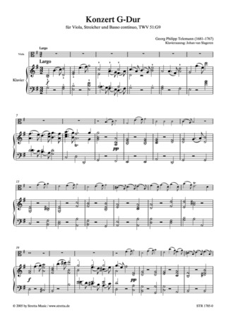 Georg Philipp Telemann: Konzert G-Dur