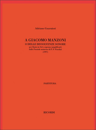 Adriano Guarnieri - A Giacomo Manzoni