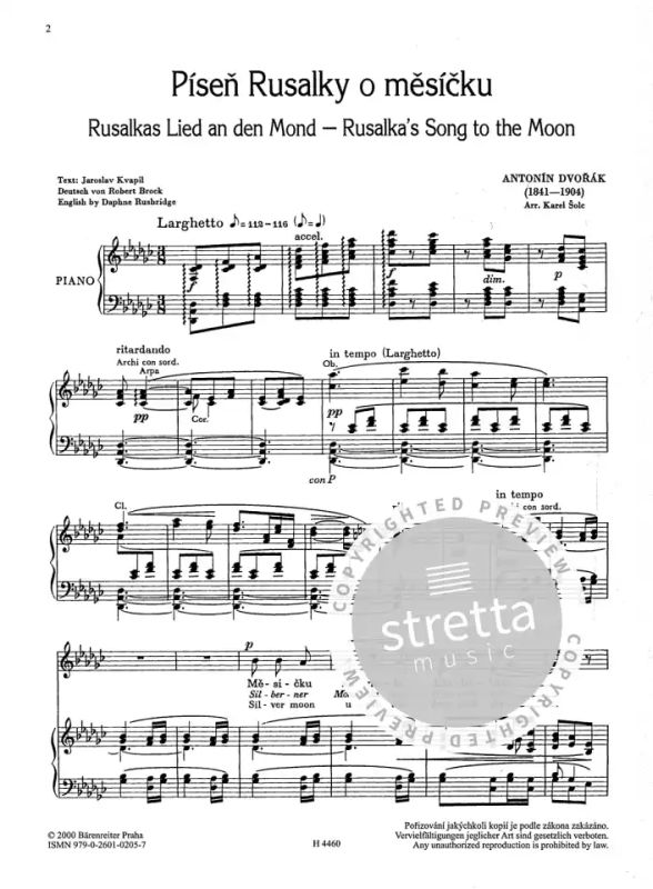 Antonín Dvořák: Rusalkas Lied an den Mond (1)
