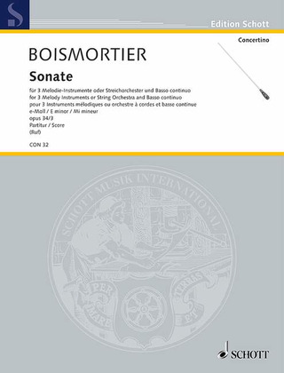Joseph Bodin de Boismortier - Sonata en Mi mineur