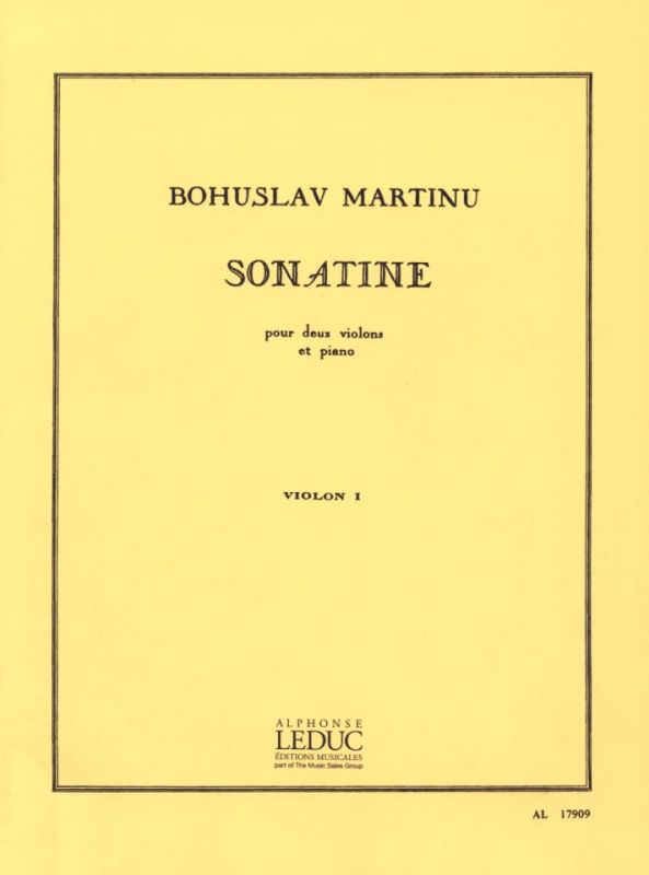 Bohuslav Martinů - Sonatine For Two Violins And Piano H198