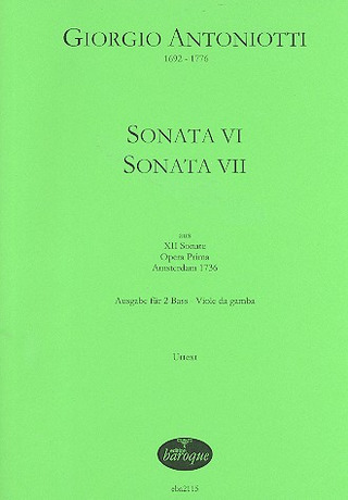 Giorgio Antoniotto - Sonata VI un VII