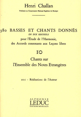 Henri Challan - 380 Basses et Chants Donnés Vol. 10C