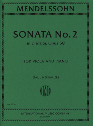 Felix Mendelssohn Bartholdy: Sonata No. 2 D major op. 58