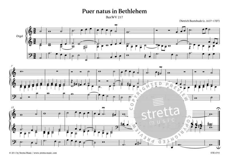 Dieterich Buxtehude - Puer natus in Bethlehem