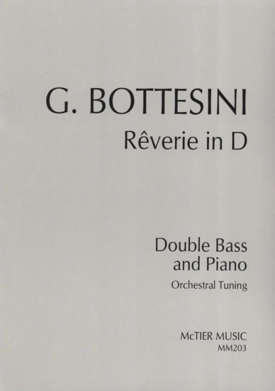 Giovanni Bottesini - Rêverie in D