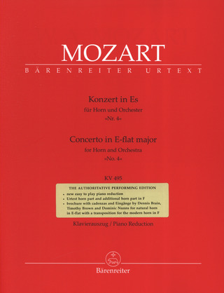 Wolfgang Amadeus Mozart - Konzert für Horn und Orchester Nr. 4 Es-Dur KV 495