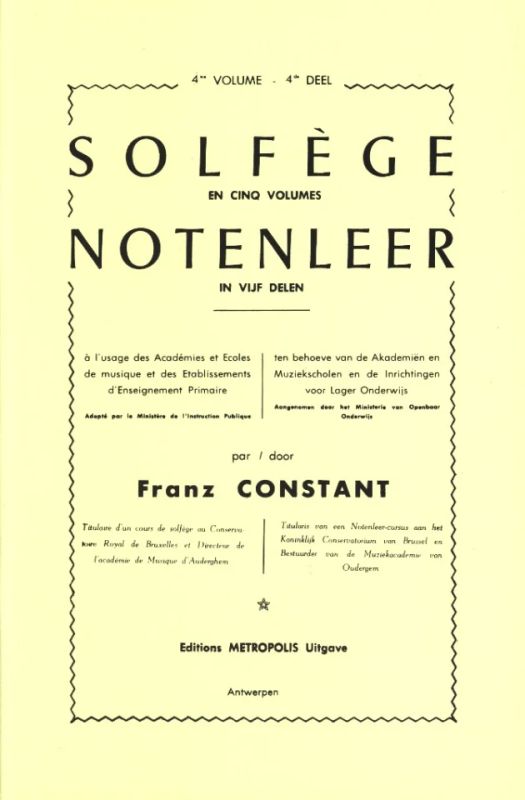 Franz Constant - Solfège 4