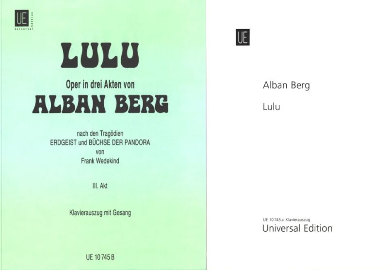 Alban Berg - Lulu (Akt 1-3)