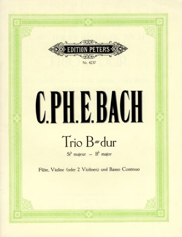 Carl Philipp Emanuel Bach - Trio B-Dur Wq161/2