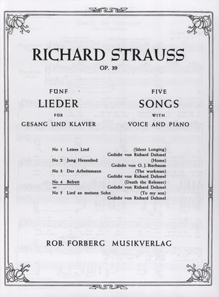 Richard Strauss - Befreit (tief), op.39,4