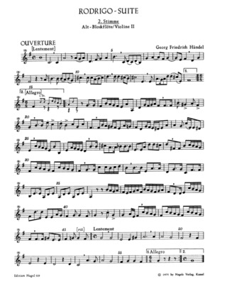 Georg Friedrich Händel - Rodrigo-Suite HWV 5