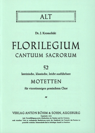 Kromolicki Josef - Florilegium Cantuum Sacrorum